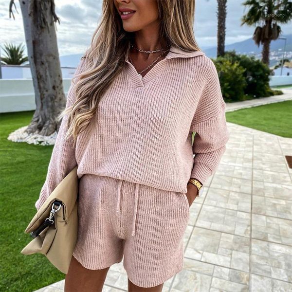 women's tracksuits solid knitted sweater sets women v neck pullover casual loose shorts suits female autumn winter lady two piece outf, Gray
women's tracksuits solid knitted sweater sets women v neck pullover casual loose shorts suits female autumn winter lady two piece outf, Gray