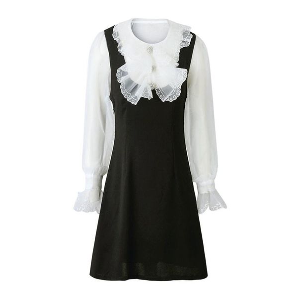 casual dresses korean fashion white organza long puff sleeve mini for women 2021 spring summer elegant ladies office dress, Black;gray
casual dresses korean fashion white organza long puff sleeve mini for women 2021 spring summer elegant ladies office dress, Black;gray