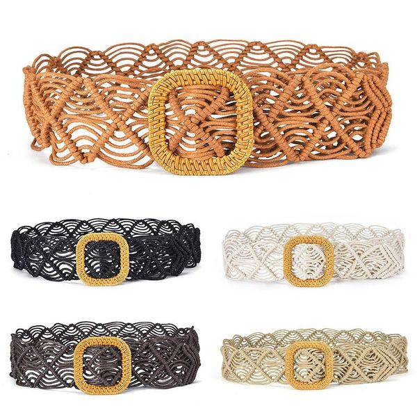 belts bohemian women elastic wide belt crochet woven cummerbunds female waistband casual ladies summer dress jeans pant, Black;brown
belts bohemian women elastic wide belt crochet woven cummerbunds female waistband casual ladies summer dress jeans pant, Black;brown