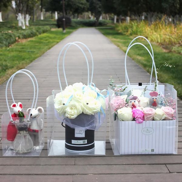 gift wrap 1pcs clear tote waterproof bag pvc florist flower packaging portable collocation
gift wrap 1pcs clear tote waterproof bag pvc florist flower packaging portable collocation