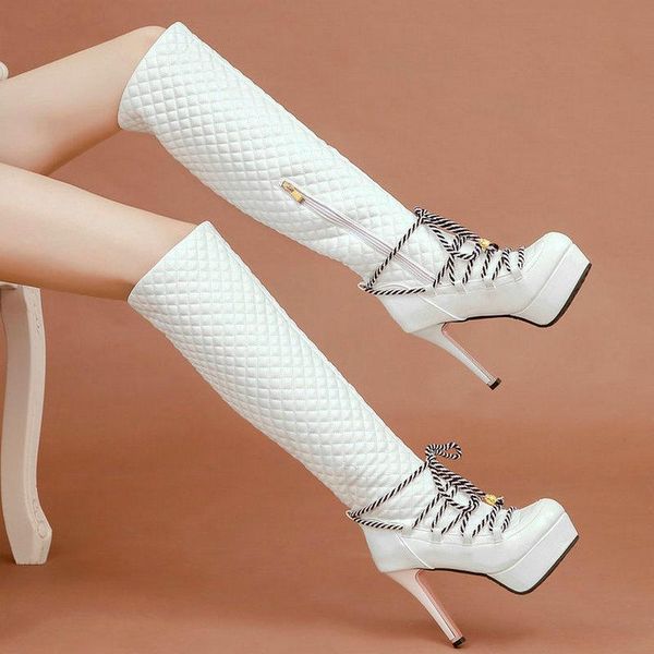boots 2021 women knee high platform thin heel ladies calf faux leather round toe zipper women's black white
boots 2021 women knee high platform thin heel ladies calf faux leather round toe zipper women's black white