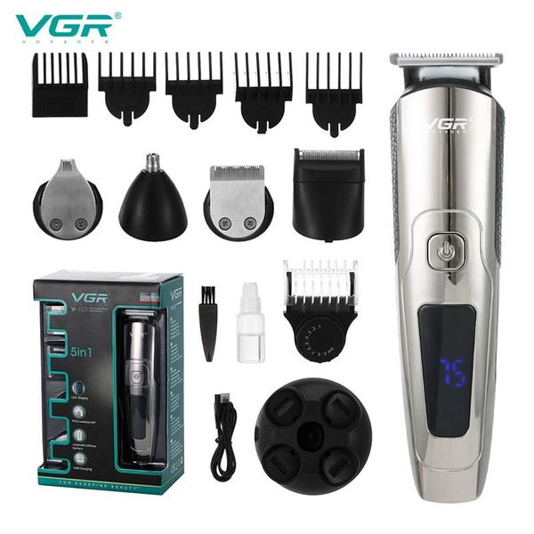 hair clippers vgr v-103 5 in 1 multifunctional waterproof clipper with lcd digital display men's electric razor nose
hair clippers vgr v-103 5 in 1 multifunctional waterproof clipper with lcd digital display men's electric razor nose