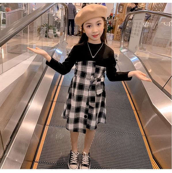 5-10 years old girls dress autumn children stitching plaid skirt big long sleeve princess children's family matching outfits, Blue
5-10 years old girls dress autumn children stitching plaid skirt big long sleeve princess children's family matching outfits, Blue