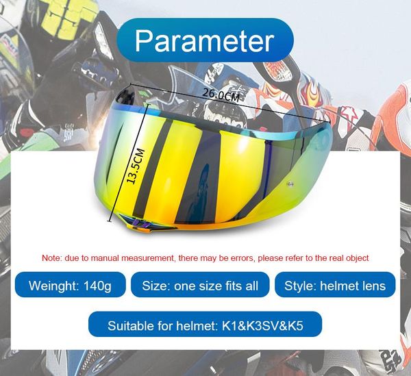 motorcycle helmets helmet anti-scratched visor lens anti-uv400 casco moto capacete motor visors k1&sv&k5,k5 plus
motorcycle helmets helmet anti-scratched visor lens anti-uv400 casco moto capacete motor visors k1&sv&k5,k5 plus