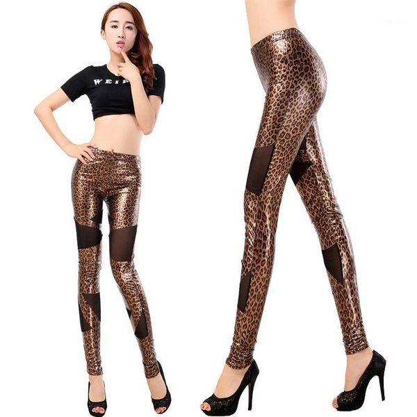 women's leggings 2021 year europe and america fashion the high elasticity leopard imitation leather net yarn splicing ms nine points, Black
women's leggings 2021 year europe and america fashion the high elasticity leopard imitation leather net yarn splicing ms nine points, Black