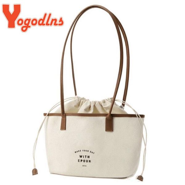 evening bags yogodlns casual canvas shoulder bag female trendy handbag drawstring handle large capcity tote letter design sac
evening bags yogodlns casual canvas shoulder bag female trendy handbag drawstring handle large capcity tote letter design sac
