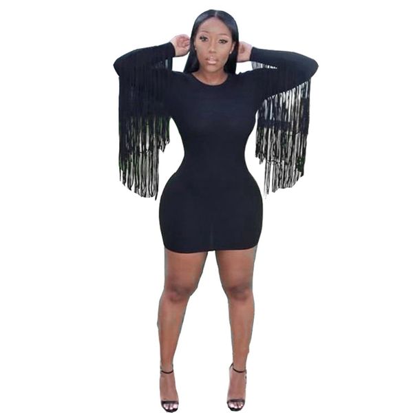 winter autumn bodycon dress women tassel fringe long sleeve casual dress black club party elegant mini short dress vestidos, Black;white
winter autumn bodycon dress women tassel fringe long sleeve casual dress black club party elegant mini short dress vestidos, Black;white