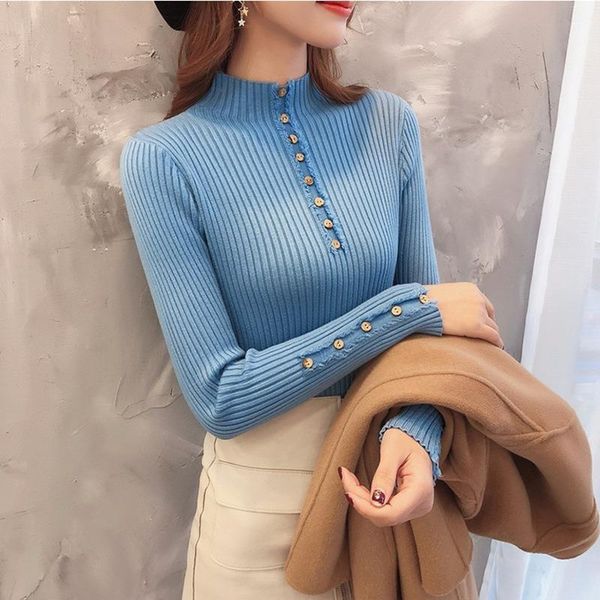 autumn fashion button turtleneck sweater shirts women solid knitted pullover ladies slim soft jumper female knit women's sweaters, White;black
autumn fashion button turtleneck sweater shirts women solid knitted pullover ladies slim soft jumper female knit women's sweaters, White;black
