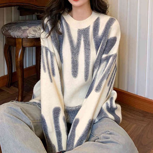 oversized pullovers women sweater elegant green striped print winter long sweaters streetwear ladies jumper warm outerwear 2021, White;black
oversized pullovers women sweater elegant green striped print winter long sweaters streetwear ladies jumper warm outerwear 2021, White;black