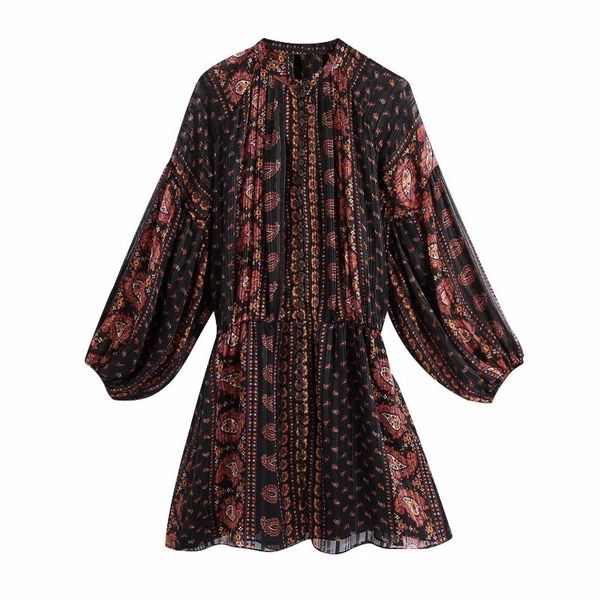 casual dresses women single breasted paisley printing chiffon mini dress female stand collar lantern sleeve clothes vintage loose vestido d6, Black;gray
casual dresses women single breasted paisley printing chiffon mini dress female stand collar lantern sleeve clothes vintage loose vestido d6, Black;gray