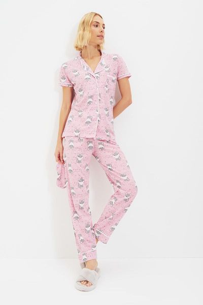 men's sleepwear trendyol sleep banded knitted pajamas set thmaw22pt0461, Black;brown
men's sleepwear trendyol sleep banded knitted pajamas set thmaw22pt0461, Black;brown