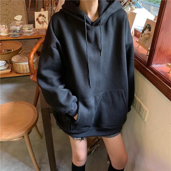 women's hoodies & sweatshirts 2021 casual korean sweatshirt women large size leisure solid color long sleeve hooded pullovers, Black
women's hoodies & sweatshirts 2021 casual korean sweatshirt women large size leisure solid color long sleeve hooded pullovers, Black
