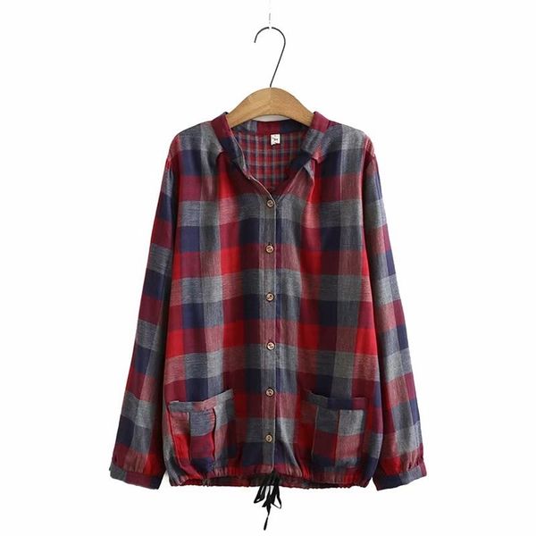 plus size plaid stand collar slim bottom women loose shirts spring casual lady long sleeve blouse female red gold 210730, White
plus size plaid stand collar slim bottom women loose shirts spring casual lady long sleeve blouse female red gold 210730, White