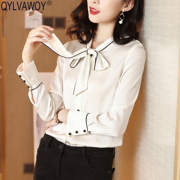 women's blouses women's & shirts blouse spring silk 2022 vintage korean office women white shirt camisas mujer j18122605
women's blouses women's & shirts blouse spring silk 2022 vintage korean office women white shirt camisas mujer j18122605