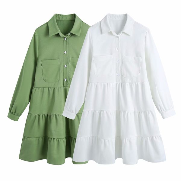 women dress solid ruffled long sleeves turn-down collar mini shirt style female fashion casual clothes 210517, Black;gray
women dress solid ruffled long sleeves turn-down collar mini shirt style female fashion casual clothes 210517, Black;gray