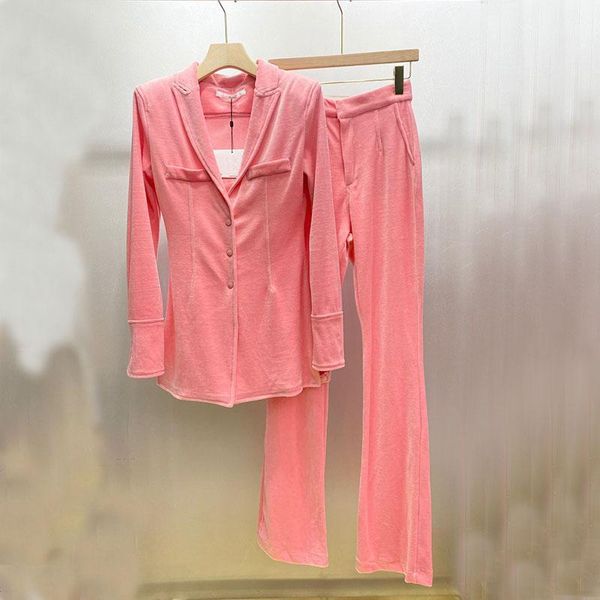 women's two piece pants 2021 autumn winter woman's sets 3 colors button coat + long slim suits velvet 2 pieces hign quality, White
women's two piece pants 2021 autumn winter woman's sets 3 colors button coat + long slim suits velvet 2 pieces hign quality, White