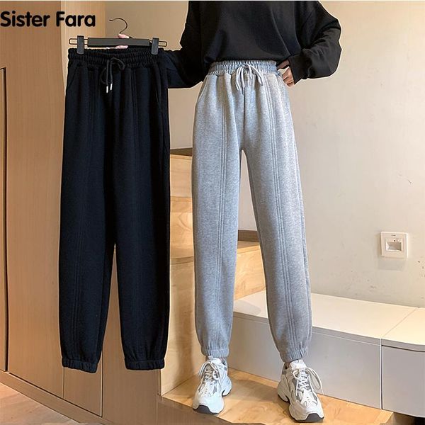 sister fara women pants high waist elastic jogging plus size female loose harem ladies casual sport trousers women's & capris, Black;white
sister fara women pants high waist elastic jogging plus size female loose harem ladies casual sport trousers women's & capris, Black;white