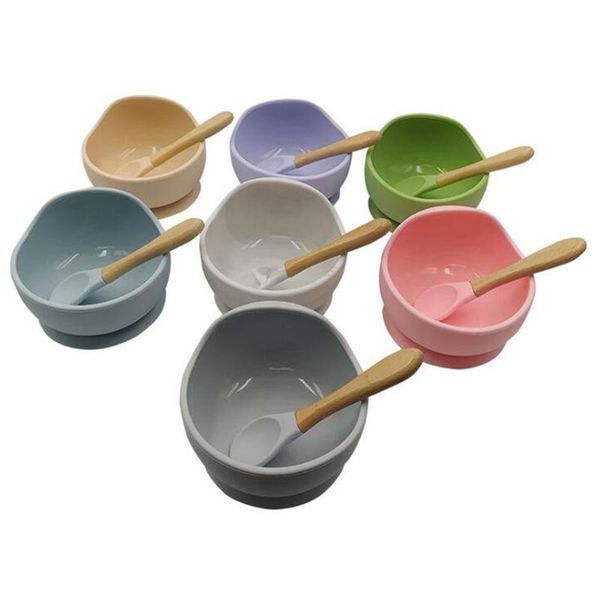 baby silicone suction cup bowl children's spoon set replacement tableware grade anti-drop learning bowls
baby silicone suction cup bowl children's spoon set replacement tableware grade anti-drop learning bowls
