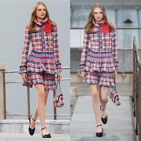 women's wool & blends 2021 spring / summer advanced ready-made clothe (pro-ta-porter) series colorful plaid coat women unique combinati, Black
women's wool & blends 2021 spring / summer advanced ready-made clothe (pro-ta-porter) series colorful plaid coat women unique combinati, Black