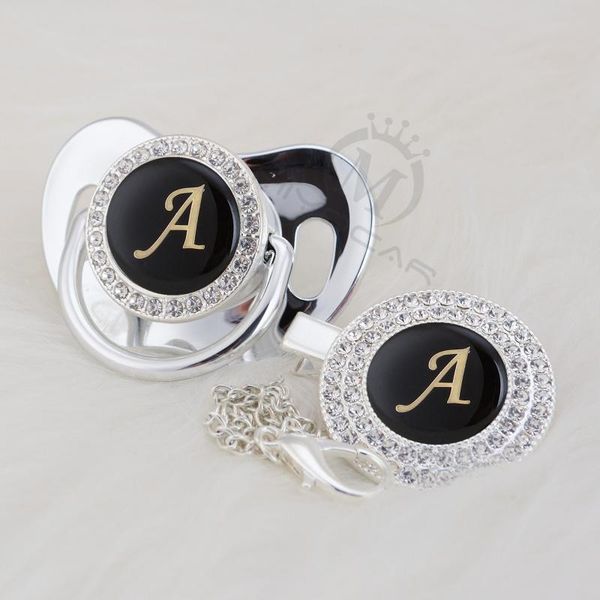 pacifiers# miyocar silver initials letter a black bling pacifier and clip bpa dummy unique cool la-1-b
pacifiers# miyocar silver initials letter a black bling pacifier and clip bpa dummy unique cool la-1-b