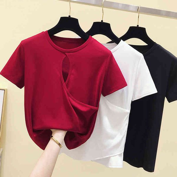 women's t-shirt hole cotton t women summer new clothes womens vogue tshirt female woman korean style tee femme 0cfz, White
women's t-shirt hole cotton t women summer new clothes womens vogue tshirt female woman korean style tee femme 0cfz, White