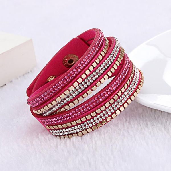 tennis fashion jewelry crystals women bracelets wholesale rhinestone handmade red multilayer wrap leather femme, Golden;silver
tennis fashion jewelry crystals women bracelets wholesale rhinestone handmade red multilayer wrap leather femme, Golden;silver