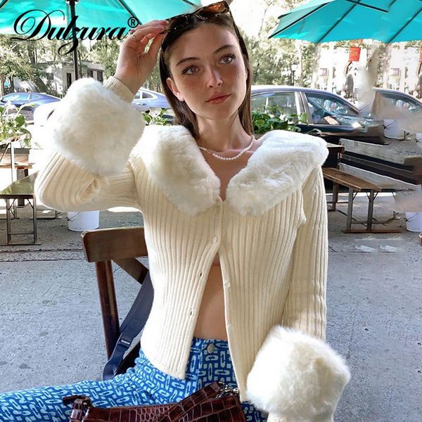 dulzura fur cardigan knitted stripe buttons 2021 autumn winter clothes streetwear elegant solid outwear coats jacket korea, Black;white
dulzura fur cardigan knitted stripe buttons 2021 autumn winter clothes streetwear elegant solid outwear coats jacket korea, Black;white