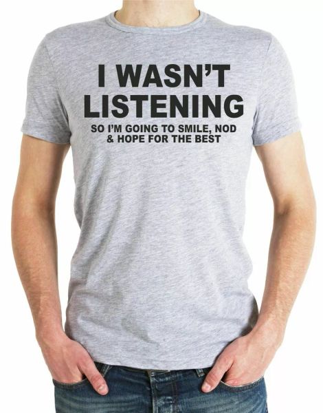 i wasn't listening t-shirt tee retrofunny joke rude novelty gift cheeky, White;black
i wasn't listening t-shirt tee retrofunny joke rude novelty gift cheeky, White;black