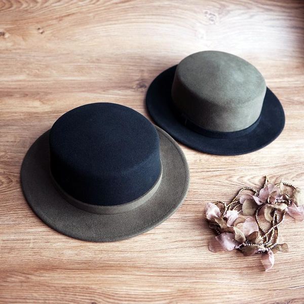 berets 2021 color matching army green black chao fine wool flat hat for men and women retro british gentleman, Blue;gray
berets 2021 color matching army green black chao fine wool flat hat for men and women retro british gentleman, Blue;gray