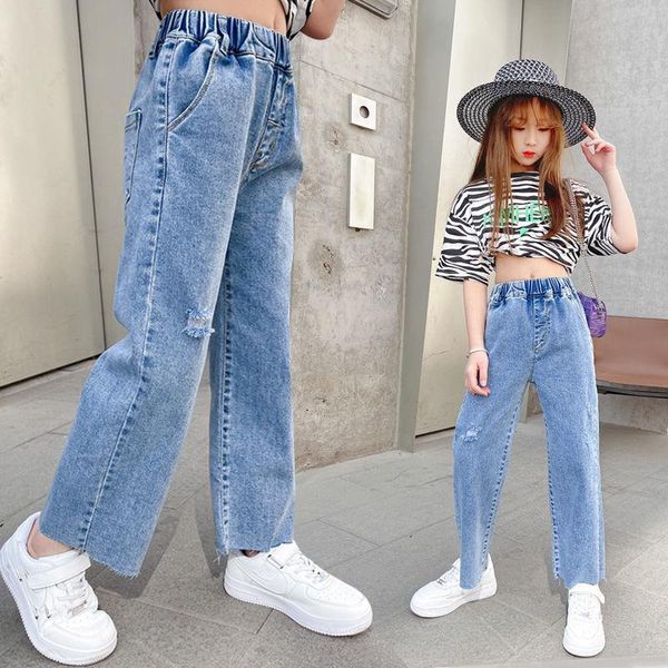 jeans baby girls spring autumn high waist solid wide leg pants children clothing loose casual style long denim trousers c224, Blue
jeans baby girls spring autumn high waist solid wide leg pants children clothing loose casual style long denim trousers c224, Blue