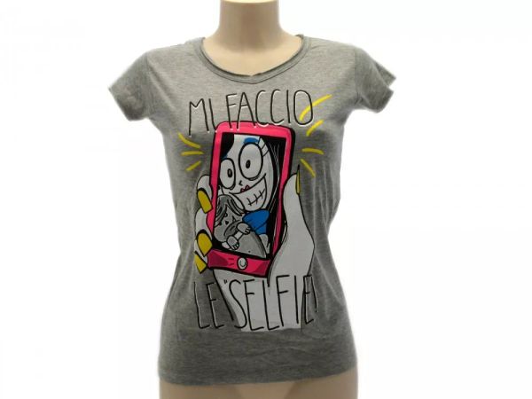 t shirt solo parole donna basic mi faccio le selfie grigia, White;black
t shirt solo parole donna basic mi faccio le selfie grigia, White;black