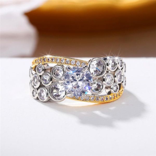 wedding rings luxury female crystal round big ring dainty gold silver color engagement vintage white zircon for women men, Slivery;golden
wedding rings luxury female crystal round big ring dainty gold silver color engagement vintage white zircon for women men, Slivery;golden