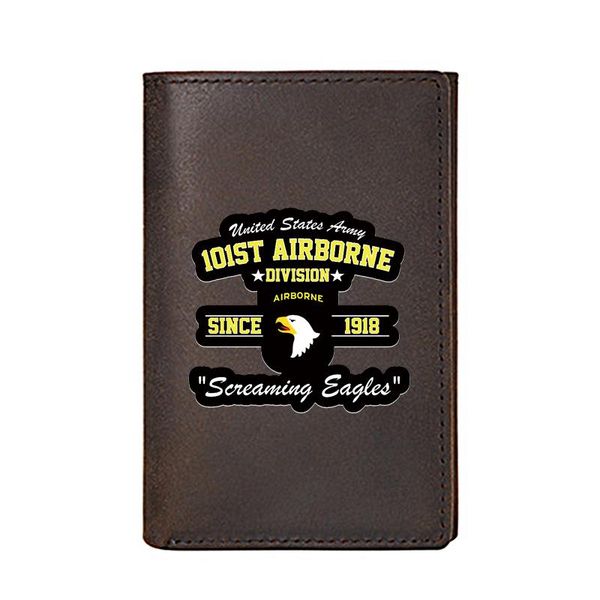 wallets military men women wallet genuine leather since 1918 101st airborne division printing card holders male slim mini short purse, Red;black
wallets military men women wallet genuine leather since 1918 101st airborne division printing card holders male slim mini short purse, Red;black