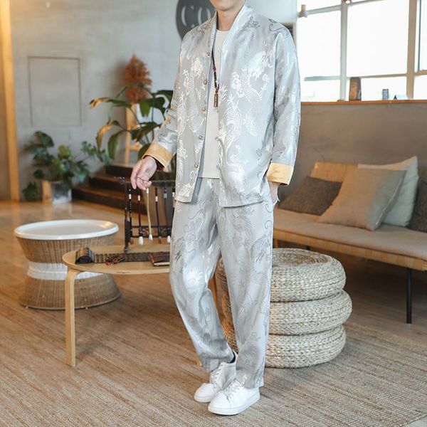 men's tracksuits plus size men set spring autumn mens tracksuit traditional chinese streetwear shirt+ pants male casual two pieces trac, Gray
men's tracksuits plus size men set spring autumn mens tracksuit traditional chinese streetwear shirt+ pants male casual two pieces trac, Gray