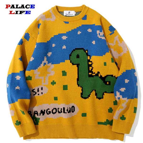 knitted men hip hop streetwear harajuku cartoon dinosaur print pullover 2021 couple autumn cotton casual sweater yellow, Black
knitted men hip hop streetwear harajuku cartoon dinosaur print pullover 2021 couple autumn cotton casual sweater yellow, Black