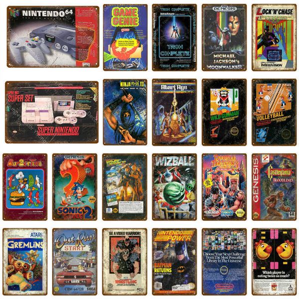 game genie gaming poster gamer wall stickers vintage art painting plaque for club kids room game center home decor metal signs
game genie gaming poster gamer wall stickers vintage art painting plaque for club kids room game center home decor metal signs