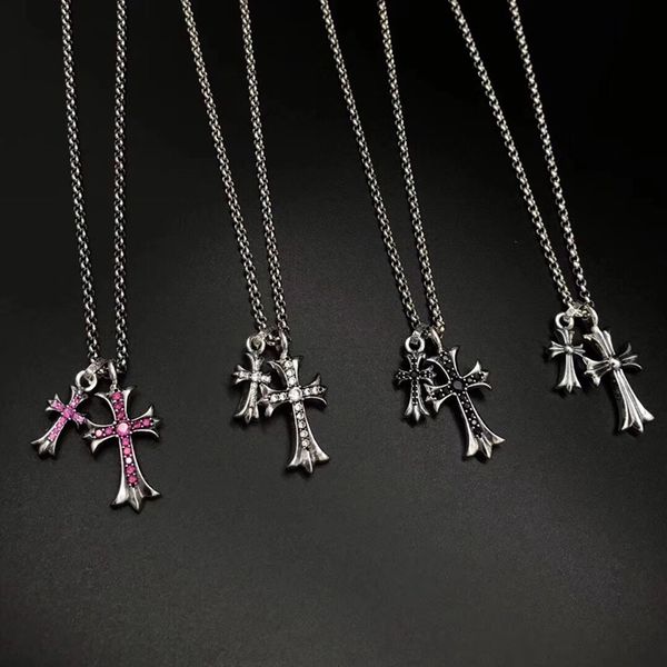 2021 new designer s925 sterling silver croquet size cross necklace classic old diamond double pendant for men and women
2021 new designer s925 sterling silver croquet size cross necklace classic old diamond double pendant for men and women