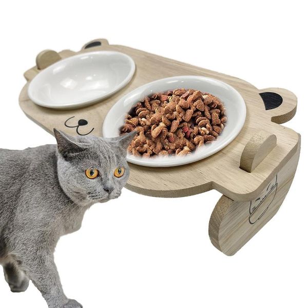cat bowls & feeders pet dog elevated ceramic bowl dish with wood stand eco friendly double food water raised anti-slip puppy kitten feeder
cat bowls & feeders pet dog elevated ceramic bowl dish with wood stand eco friendly double food water raised anti-slip puppy kitten feeder