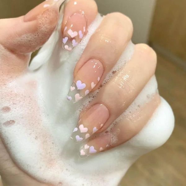 false nails 2021 24pcs love heart shaped nail patch glue type fashion manicure save time gifts for girls ey669, Red;gold
false nails 2021 24pcs love heart shaped nail patch glue type fashion manicure save time gifts for girls ey669, Red;gold