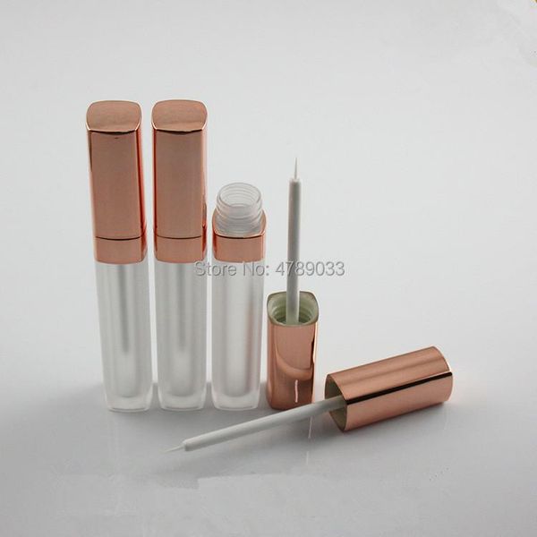 10/30/50pcs 5.5ml portable cosmetic empty eyelashes tube mascara eyeliner vials bottle with rose gold lid refillable container storage bottl