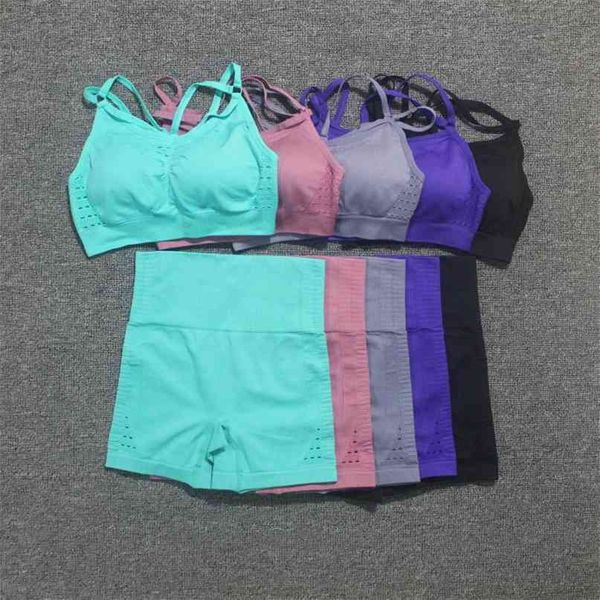 energy seamless sport set women fitness clothes bras+high waist yoga shorts push up hip running short s suits 210813, Gray
energy seamless sport set women fitness clothes bras+high waist yoga shorts push up hip running short s suits 210813, Gray