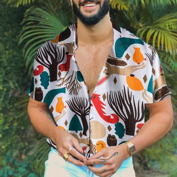 men's casual shirts men printed short sleeve 2021 summer floral loose hawaiian korean streetwear hip hop fashion camisa, White;black
men's casual shirts men printed short sleeve 2021 summer floral loose hawaiian korean streetwear hip hop fashion camisa, White;black