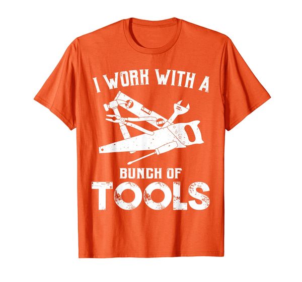 I Work With A Bunch Of Tools Funny Carpenter Gift T-Shirt, Mainly pictures
