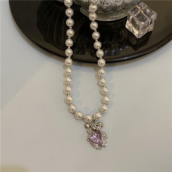 chains light luxury high sense full diamond bear pearl necklace female korean niche design temperament wild clavicle chain, Silver
chains light luxury high sense full diamond bear pearl necklace female korean niche design temperament wild clavicle chain, Silver