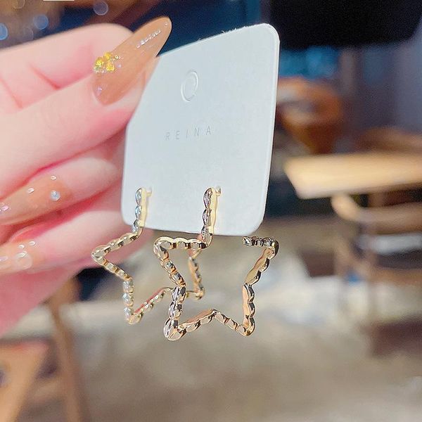 stud hollow out geometry star earrings for women korean trendy female delicate jewelry girls elegant ear studs gifts, Golden;silver
stud hollow out geometry star earrings for women korean trendy female delicate jewelry girls elegant ear studs gifts, Golden;silver