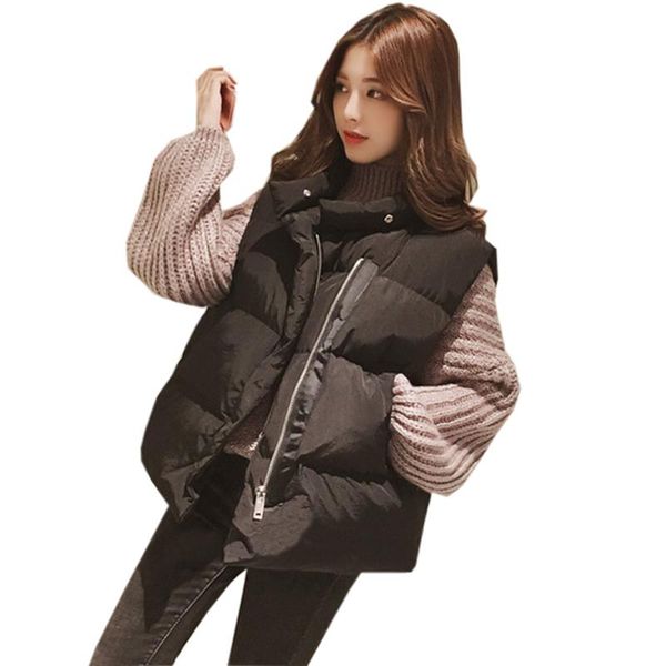 women's vests autumn winter down cotton women stand collar short sleeveless padded waistcoat female casual jacket fp1040, Black;white
women's vests autumn winter down cotton women stand collar short sleeveless padded waistcoat female casual jacket fp1040, Black;white