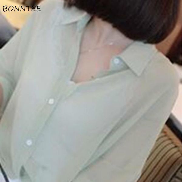shirts women long sleeves elegant trendy leisure simple solid summer womens clothing all-match chiffon daily chic women's blous, White
shirts women long sleeves elegant trendy leisure simple solid summer womens clothing all-match chiffon daily chic women's blous, White