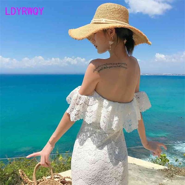 ldyrwqy seaside holiday one line shoulder beach ladies off-shoulder lace dress knee-length office lady lace 210603, Black;gray
ldyrwqy seaside holiday one line shoulder beach ladies off-shoulder lace dress knee-length office lady lace 210603, Black;gray