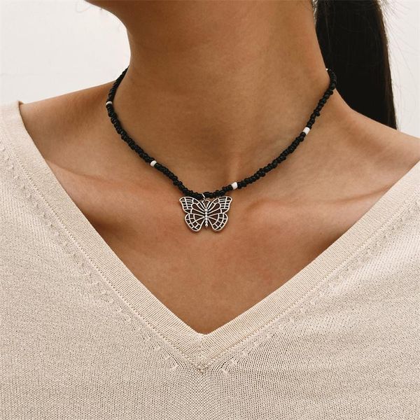 chains bead butterfly necklace gold color multilayer black rhinestone for women vintage chain choker 2021 trendy jewelry, Silver
chains bead butterfly necklace gold color multilayer black rhinestone for women vintage chain choker 2021 trendy jewelry, Silver