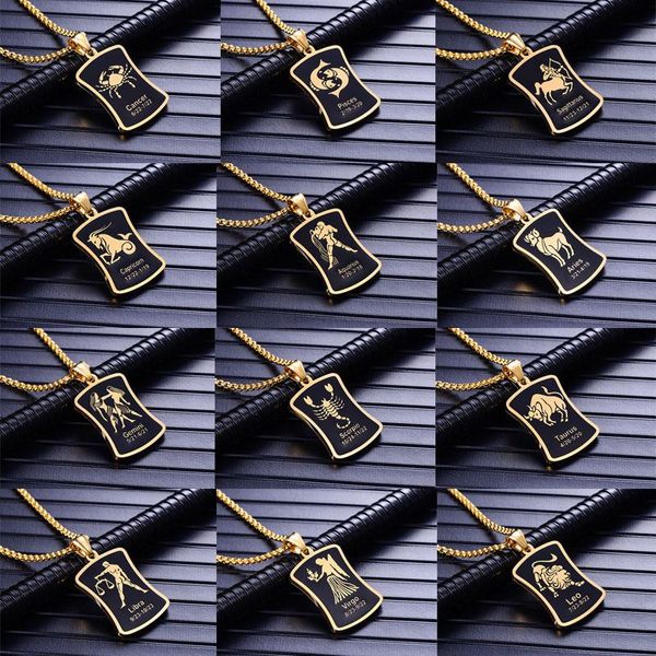 pendant necklaces mens 12 constellation necklace jewelry on the neck stainless steel birthday present gifts for male, Silver
pendant necklaces mens 12 constellation necklace jewelry on the neck stainless steel birthday present gifts for male, Silver